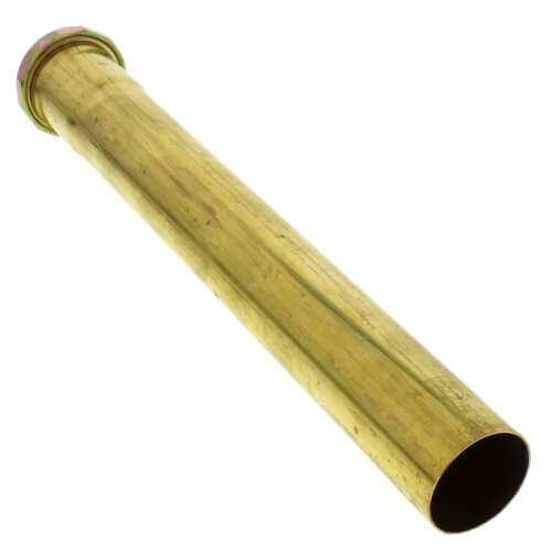 Main product image of 1-1/2" x 12", 20 Gauge, Slip Joint Extension Tube (Rough Brass) w/ Nuts and Washers