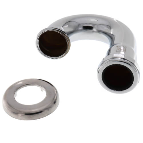 Main product image of 1-1/4" Chrome Plated Brass S-Trap, 17 GA w/Flange