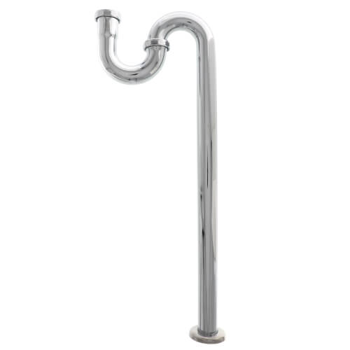 Main product image of 1-1/4" Chrome Plated Brass S-Trap, 17 GA w/Flange