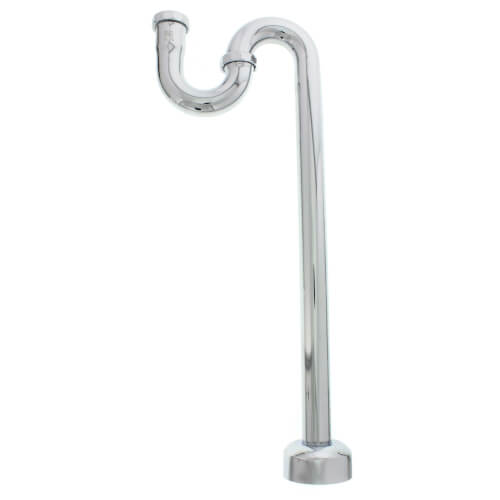 Main product image of 1-1/4" Chrome Plated Brass S-Trap, 17 GA w/Flange & Box Escutcheon