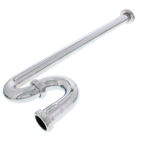 Main product image of 1-1/4" Chrome Plated Brass S-Trap, 20 GA w/Flange