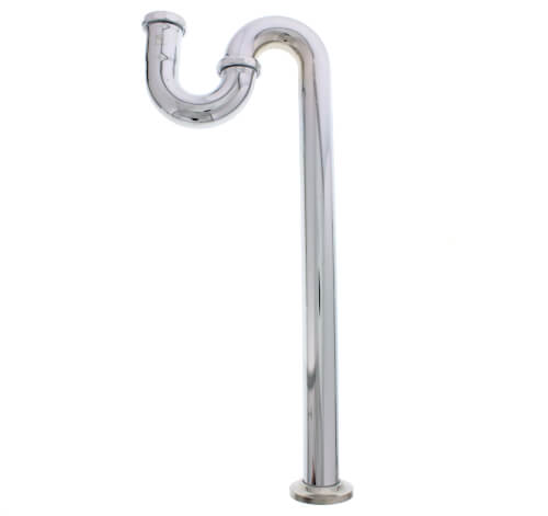 Main product image of 1-1/4" Chrome Plated Brass S-Trap, 20 GA w/Flange