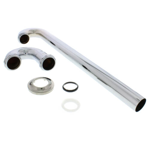 Main product image of 1-1/2" Chrome Plated Brass S-Trap, 22 GA w/ Flange