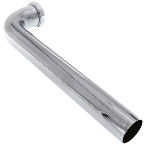 Main product image of 1-1/2" x 12" Chrome Plated Brass Slip Joint Waste Bend, 17 GA
