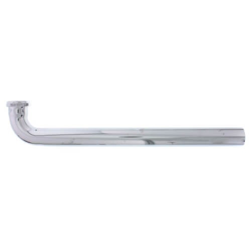 Main product image of 1-1/2" x 18" Chrome Plated Brass Slip Joint Waste Bend, 17 GA w/ Nuts and Washers