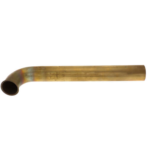 Main product image of 1-1/2" x 12", 17 GA, Rough Brass Direct Connection Waste Bend