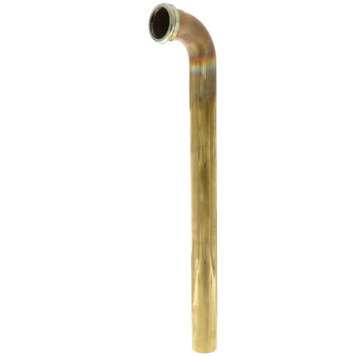 Main product image of 1-1/2" x 18" Rough Brass Slip Joint Waste Bend, 17 GA