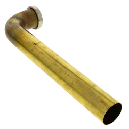 Main product image of 1-1/2" X 12" Rough Brass Slip Joint Waste Bend, 20 GA w/ Nuts & Washers