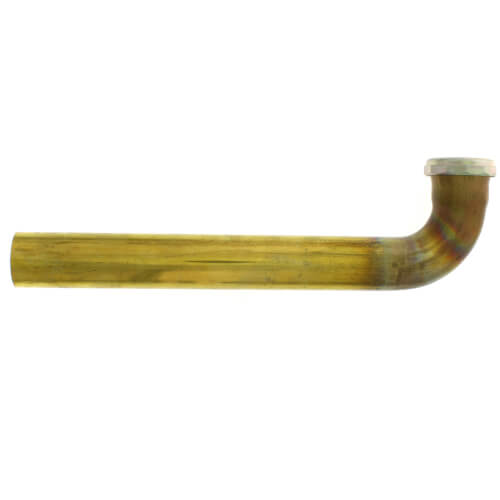 Main product image of 1-1/2" X 12" Rough Brass Slip Joint Waste Bend, 20 GA w/ Nuts & Washers