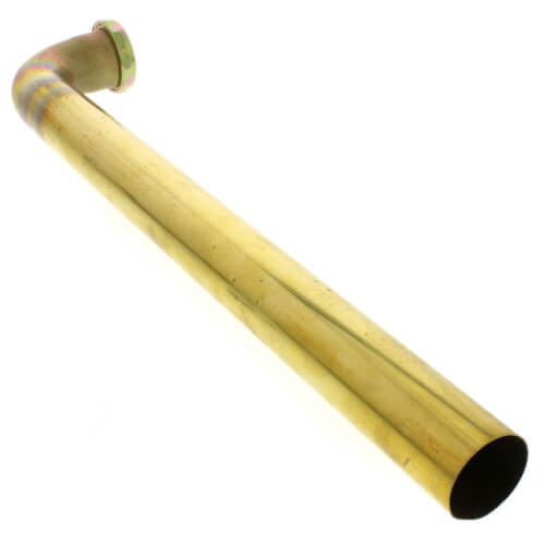Main product image of 1-1/2" x 18" Rough Brass Slip Joint Waste Bend, 22 GA w/ Nuts and Washers
