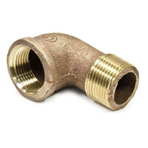 Main product image of 4" Brass 90° Street Elbow, Lead Free (Threaded)