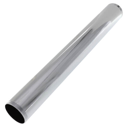 Main product image of 1-1/2" x 12", 17 Gauge, Slip Joint Threaded Tube (Chrome Plated)