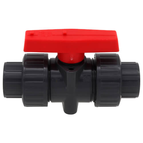 Main product image of 1/2" PVC TBB Series True Union Ball Valve w/ Socket and Threaded Ends, EPDM O-Ring (Gray)