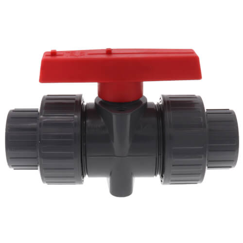 Main product image of 3/4" PVC TBB Series True Union Ball Valve w/ Socket and Threaded Ends, EPDM O-Ring (Gray)