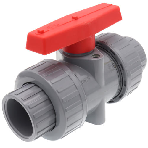 Main product image of 1" CPVC TBB Series True Union Ball Valve w/ EPDM O-Ring - Gray (Socket x Threaded)