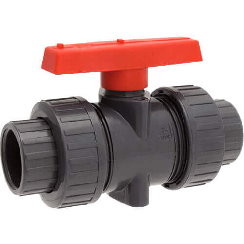 Main product image of 2-1/2" CPVC TBB Series True Union Ball Valve w/ EPDM O-Ring - Gray (Solvent)