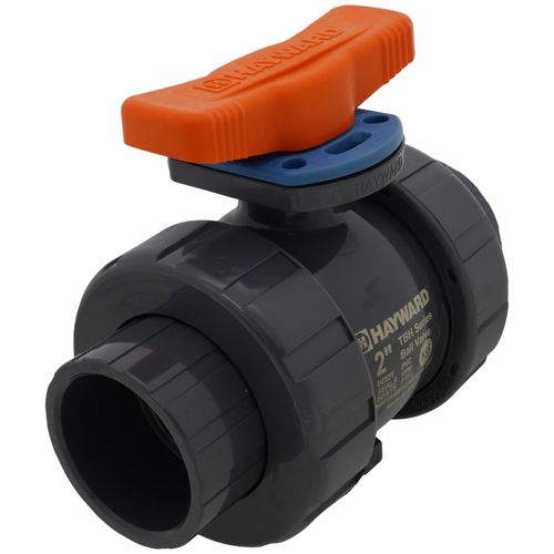 Main product image of 2" TBH Series True Union PVC Ball Valve w/ Socket and Threaded Ends, FPM O-ring (Gray)