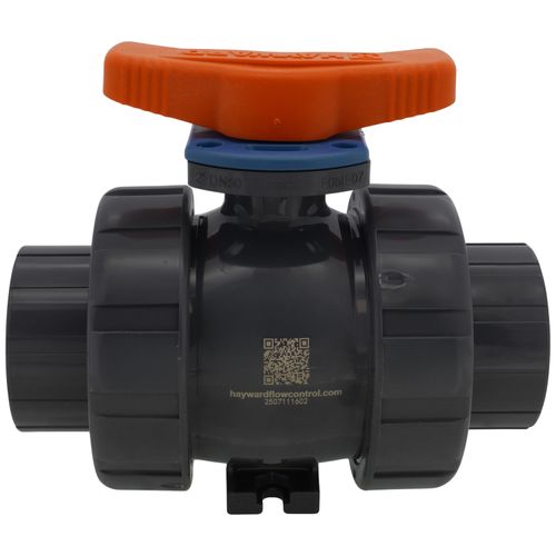 Main product image of 2" TBH Series True Union PVC Ball Valve w/ Socket and Threaded Ends, FPM O-ring (Gray)