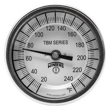 Main product image of 3" TBM Bi-Metal Thermometer w/ 4" Stem (20°F to 240°F)