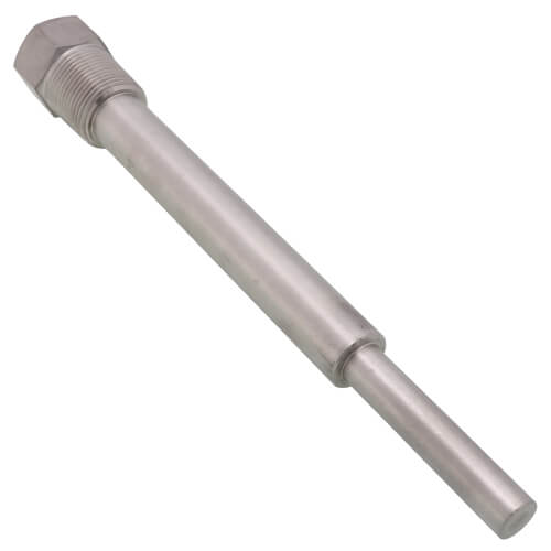 Main product image of 3/4" TBR Stainless Steel Bi-Metal Threaded Thermowell w/ 9" Stem