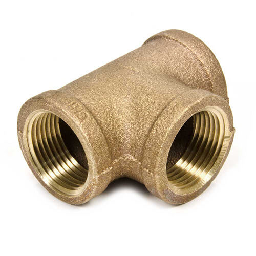 Main product image of 1-1/4" x 1-1/4" x 3/4" FIP Brass Tee (Lead Free)