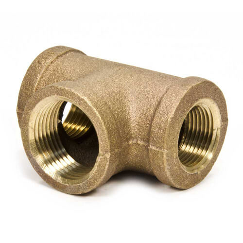 Main product image of 1-1/4" x 1-1/4" x 3/4" FIP Brass Tee (Lead Free)