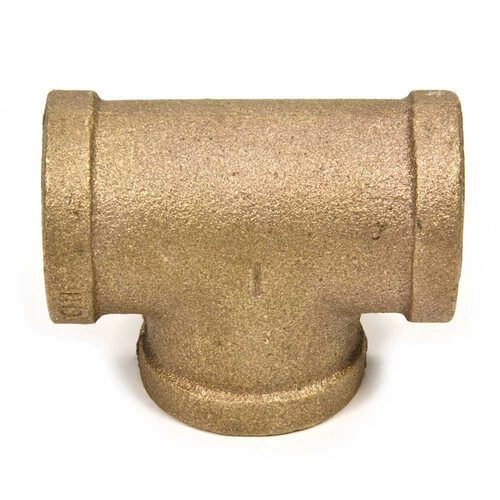 Main product image of 1-1/4" x 1-1/4" x 3/4" FIP Brass Tee (Lead Free)