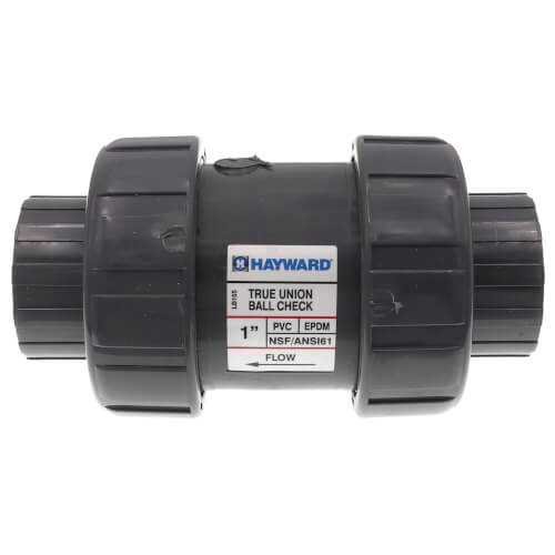 Main product image of 1" PVC TC Series True Union Ball Check Valve w/ EPDM O-Ring - Gray (Socket x Threaded)