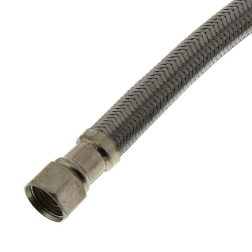 Main product image of 12" Braided Stainless Steel Hose Toilet Connector (3/8" Compression x 7/8" Ballcock)