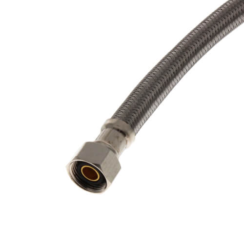 Main product image of 12" Braided Stainless Steel Hose Toilet Supply Connector (1/2" Compression x 7/8" Ballcock)