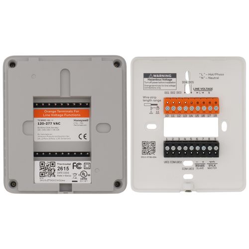 Main product image of TC300 Commercial Fan Coil Thermostat, 2H/1C Heat Pump, 1H/1C Conventional, 100–277 VAC, Grey