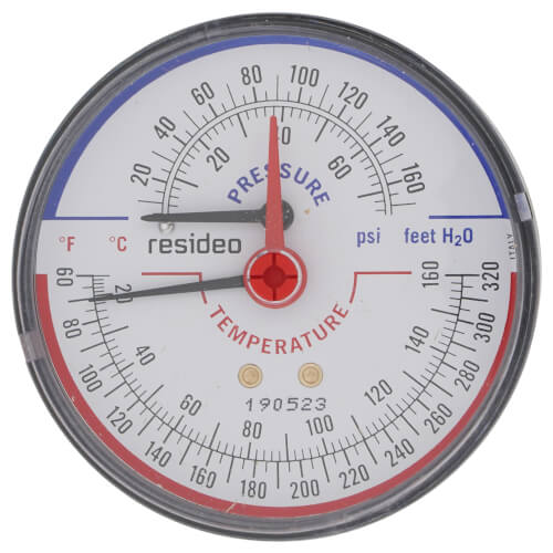 TD090 Temperature & Pressure Gauge (Tridicator) Honeywell/Resideo