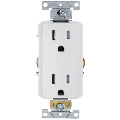 Main product image of Decora Plus Tamper Resistant Duplex Receptacle - White (15A, 125V, 2P)