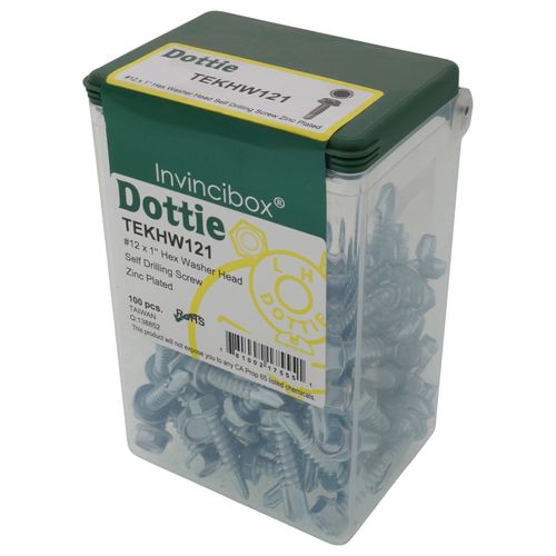 Main product image of #12 x 1" Hex Washer Head Self Drilling Screw (Pack of 100)