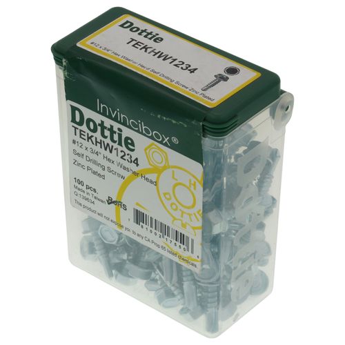 Main product image of #12 x 3/4" Hex Washer Head Self Drilling Screw (Pack of 100)