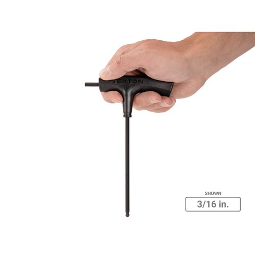 TEKTON Kugelkopf T-Griff Sechskantschlüssel Set, 11-teilig (5/64-3/8 Zoll) – Mit Seitenantrieb & Manganphosphat-Beschichtung