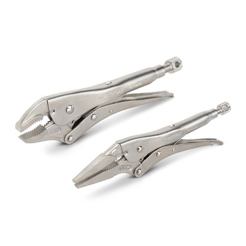 Locking Pliers Set, 2-Piece (Curved Jaw, Long Nose)