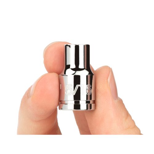 Main product image of 3/8" Drive 6-Point Socket Set with Rail, 9-Piece (5/16-3/4")