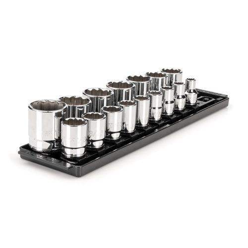 Main product image of 1/2" Drive 12-Point Socket Set with Rails, 16-Piece (3/8-1-5/16")