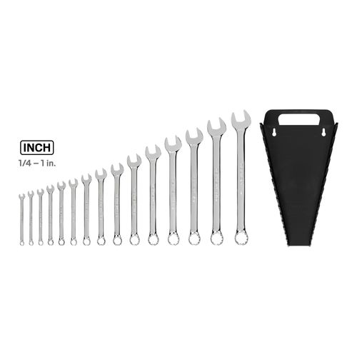 Main product image of Combination Wrench Set with Holder, 15-Piece (1/4 - 1")