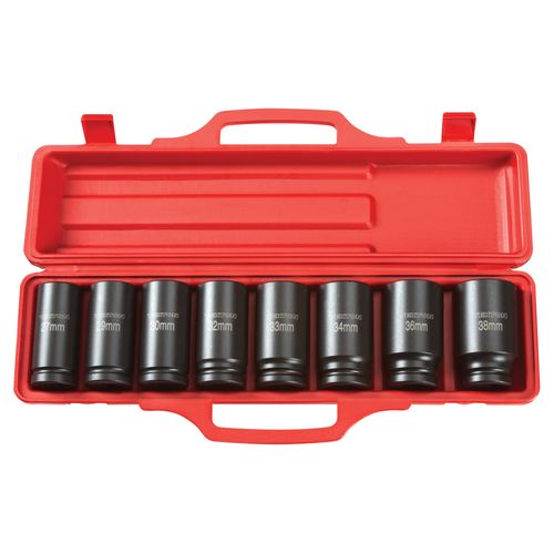 Main product image of 3/4" Drive Deep 6-Point Impact Socket Set, 8-Piece (27-38mm)