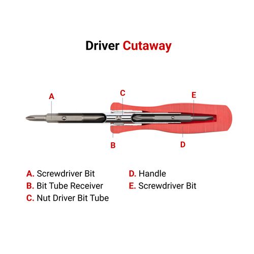 Main product image of 6-in-1 Driver Set, 2-Piece (#1 - #2, 3/16 - 1/4", T10 - T25 )