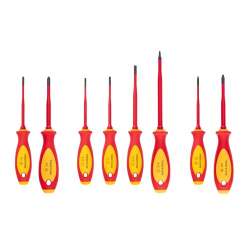 Main product image of Phillips, Slotted, Square Insulated Screwdriver Set, 8-Piece (#1 - #2, 3.5 - 6.5mm, #1 - #2)