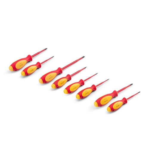 Main product image of Phillips, Slotted, Square Insulated Screwdriver Set, 8-Piece (#1 - #2, 3.5 - 6.5mm, #1 - #2)
