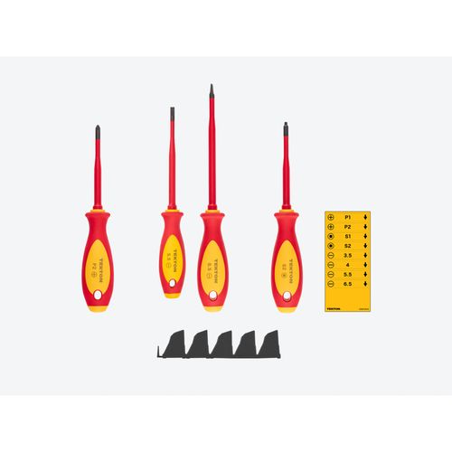 Main product image of Phillips, Slotted, Square Insulated Screwdriver Set w/ Black Modular Organizers, 4-Piece (#2, 5.5 - 6.5mm, #2)