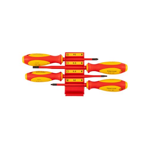 Main product image of Phillips, Slotted, Square Insulated Screwdriver Set w/ Red Modular Organizers, 4-Piece (#2, 5.5 - 6.5mm, #2)