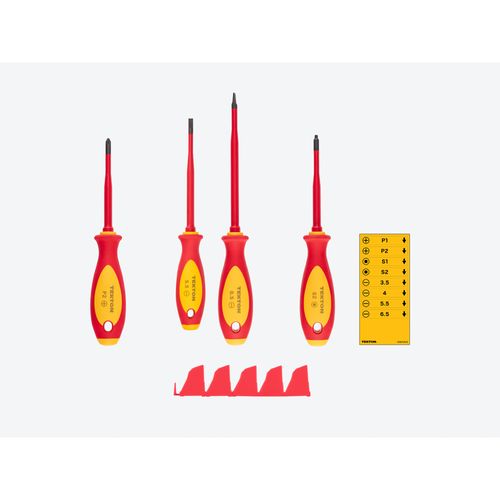 Main product image of Phillips, Slotted, Square Insulated Screwdriver Set w/ Red Modular Organizers, 4-Piece (#2, 5.5 - 6.5mm, #2)