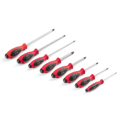 Main product image of Phillips Screwdriver Set -  4", 8" Shanks, 8-Piece (#0 - #4)