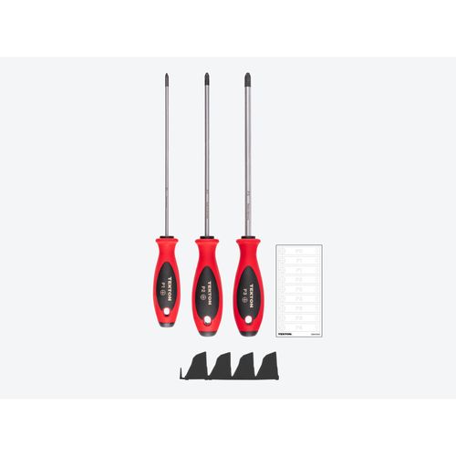 Main product image of Phillips Screwdriver Set w/ Black Modular Organizers - 8" Shanks, 3-Piece (#1 - #3)