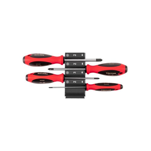 Main product image of Phillips Screwdriver Set w/ Black Modular Organizers - 4" Shanks, 4-Piece (#0 - #3)